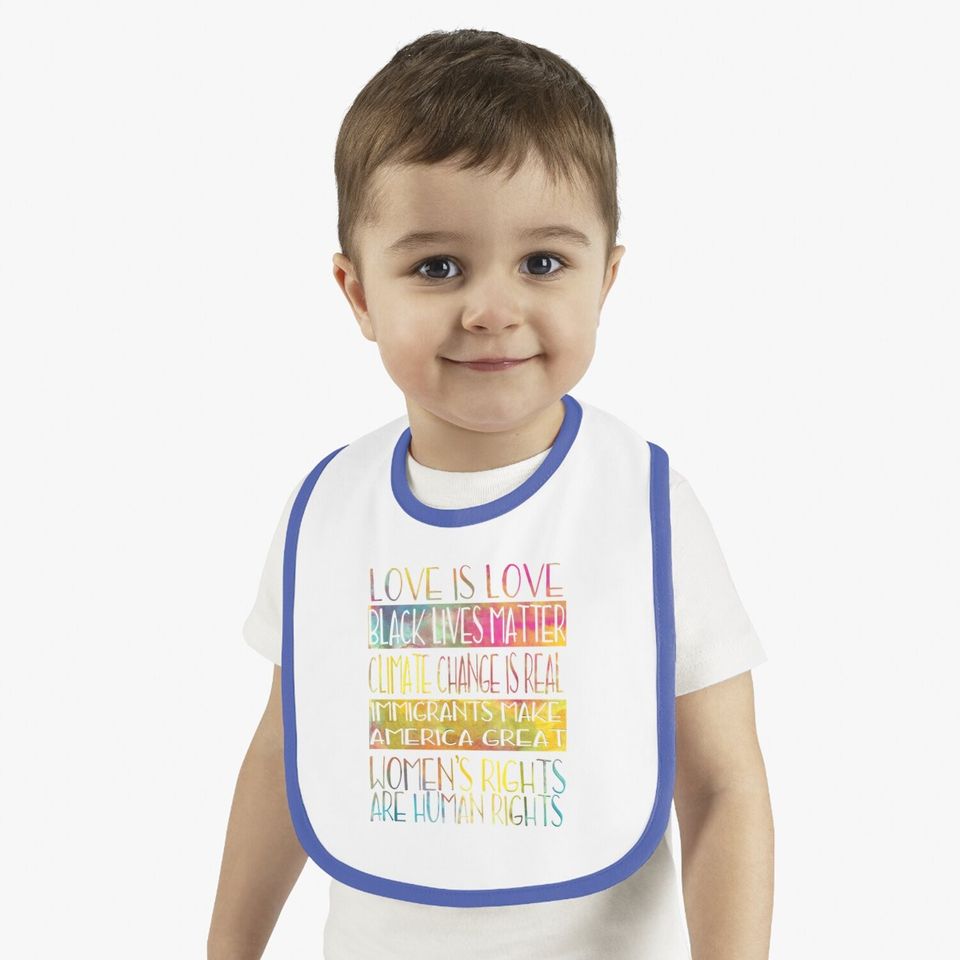 Love Is Love Black Lives Matter Equality Feminist Baby Bib