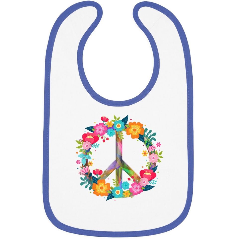 Peace Love Baby Bib Hippie Costume Tie Die 60s 70s