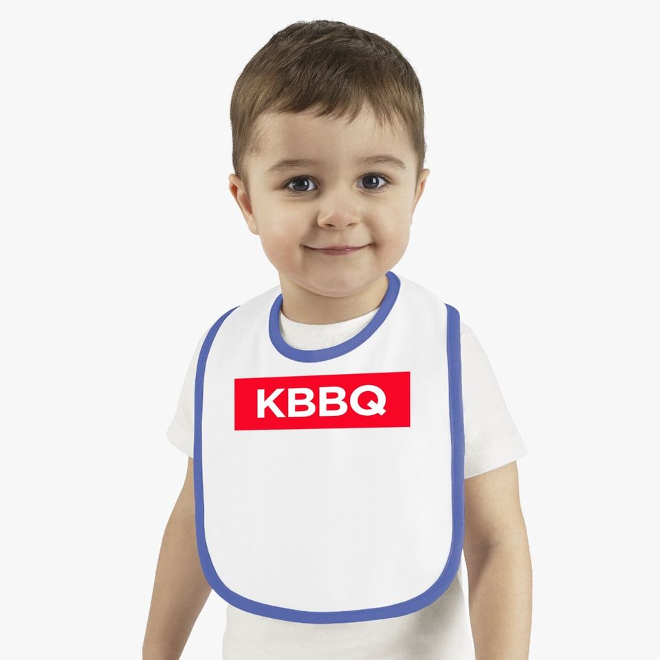 Korean Barbecue Kbbq Bbq Box Red Logo Asian Food Lover Spicy Baby Bib