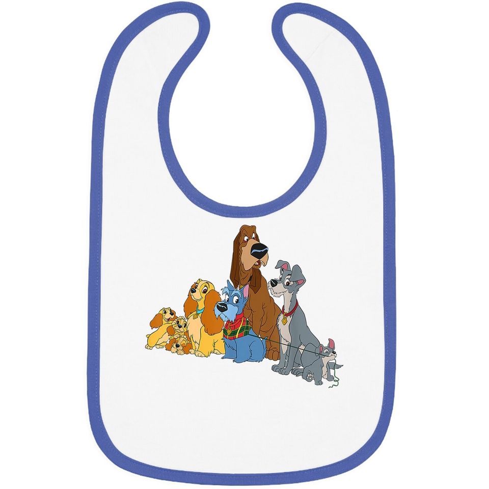 Lady And The Tramp Dogs Baby Bib
