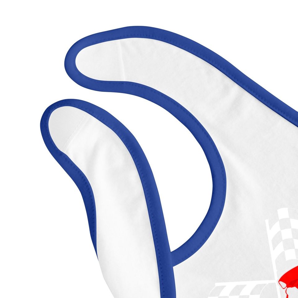 Pit Crew Car Racing Checkered Flag Racing Party Baby Bib
