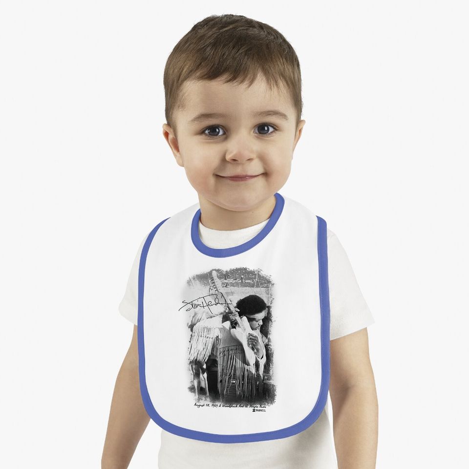 Jimi Hendrix Woodstock Baby Bib