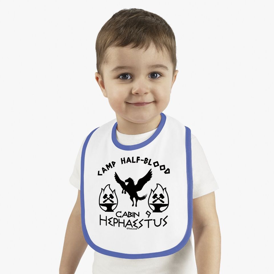 Camp Half Blood Cabin 9 Hephaestus Baby Bib