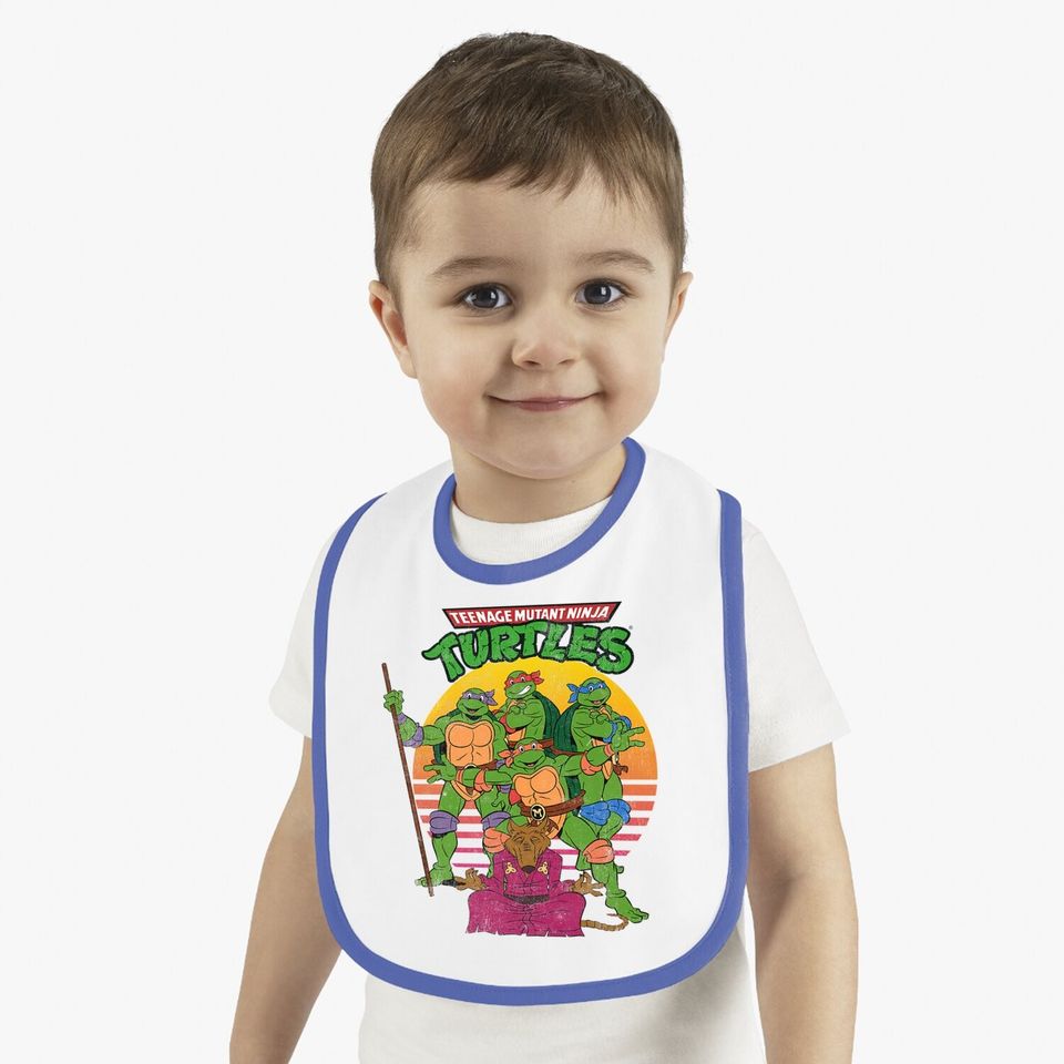 Teenage Mutant Ninja Turtles Retro Sun Group Bib-baby Bib