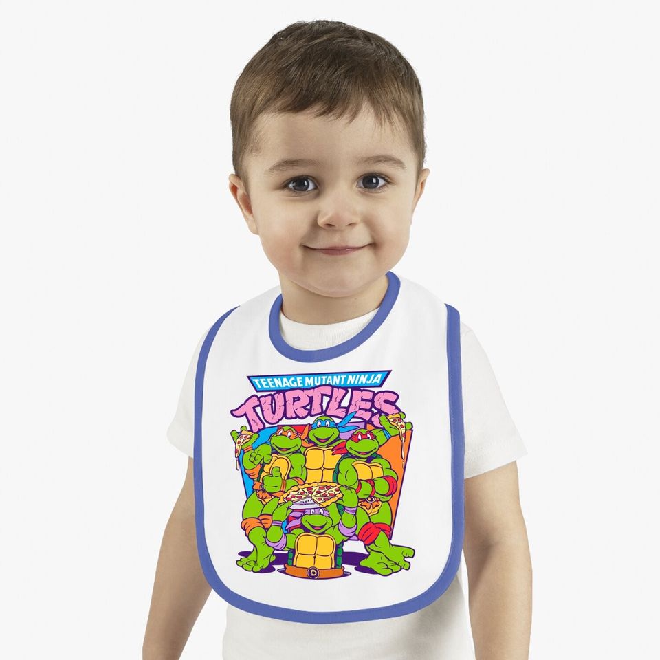 Teenage Mutant Ninja Turtles Pizza & Smiles Baby Bib