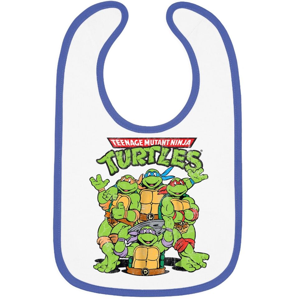 Teenage Mutant Ninja Turtles Classic Retro Logo Baby Bib