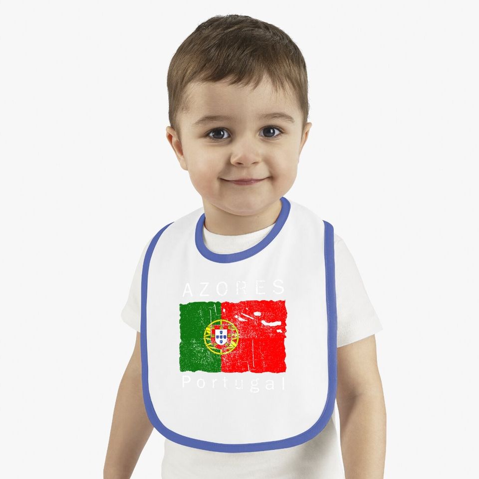 Azores Islands Portuguese Flag Baby Bib I Love Portugal Baby Bib