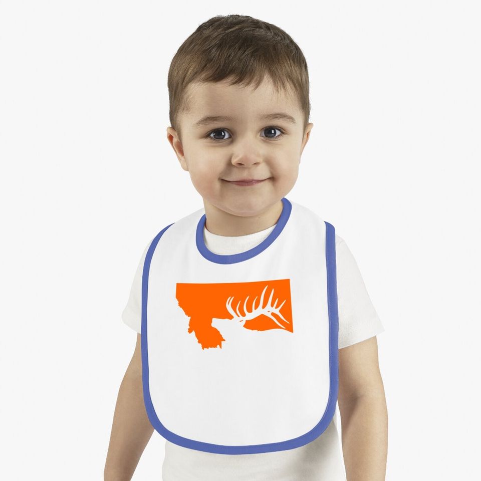 Montana Elk Hunting Baby Bib