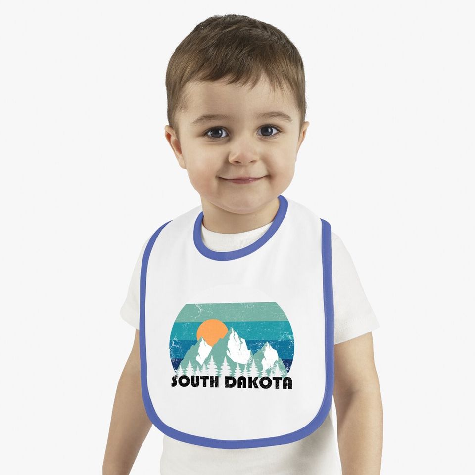 South Dakota State Retro Vintage Baby Bib