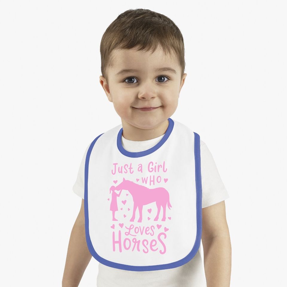 Just A Girl Who Loves Horses Horse Lover Show Jumping Baby Bib