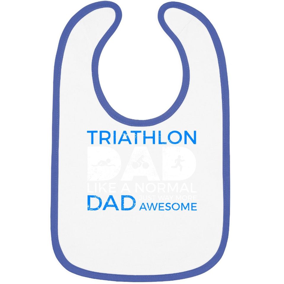 Triathlon Dad Funny Triathlete Baby Bib