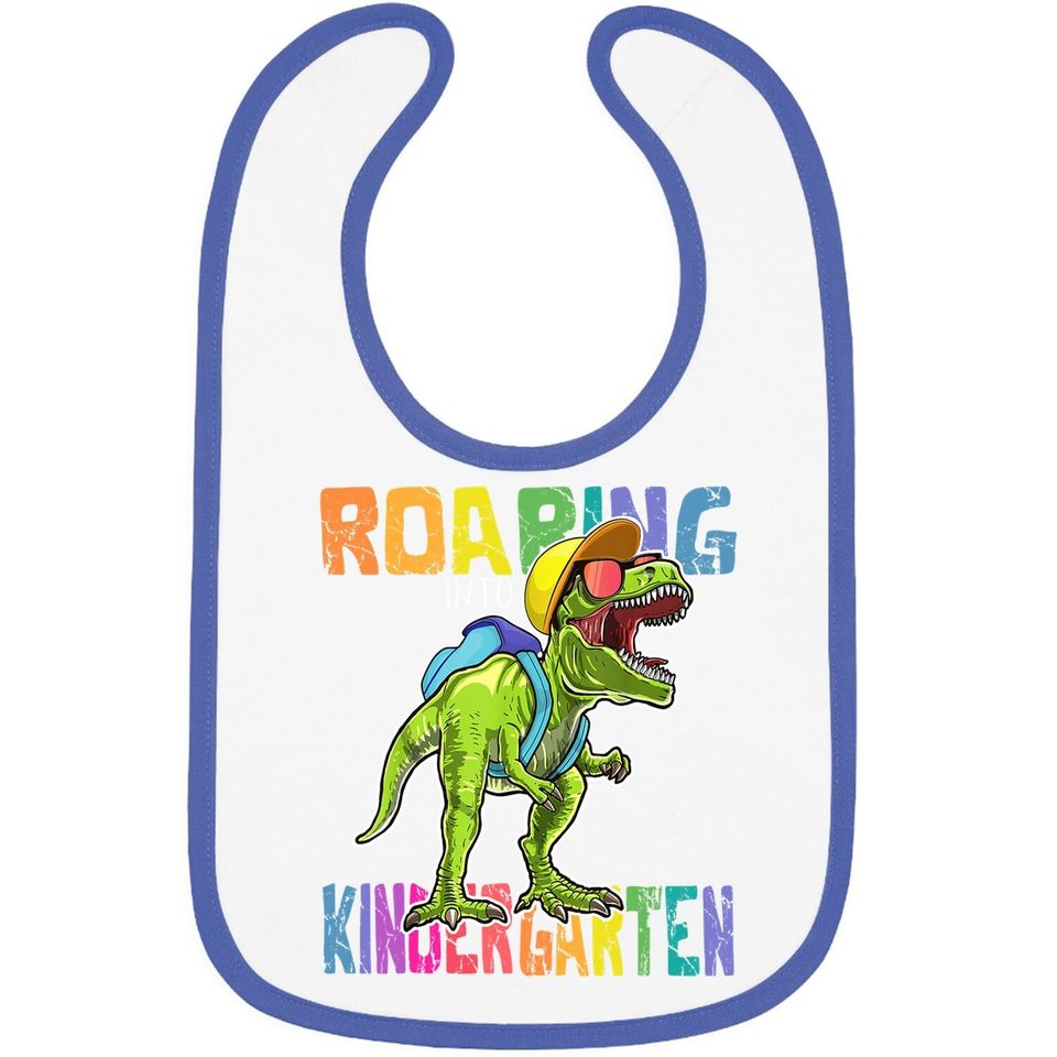 Roaring Kindergarten Dinosaur T Rex Back To School Boys Baby Bib