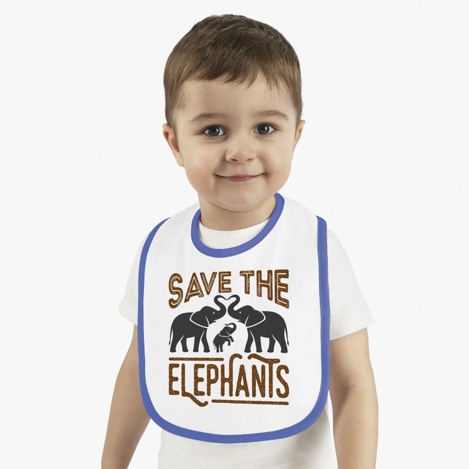 Protect Wildlife Save The Elephants Baby Bib