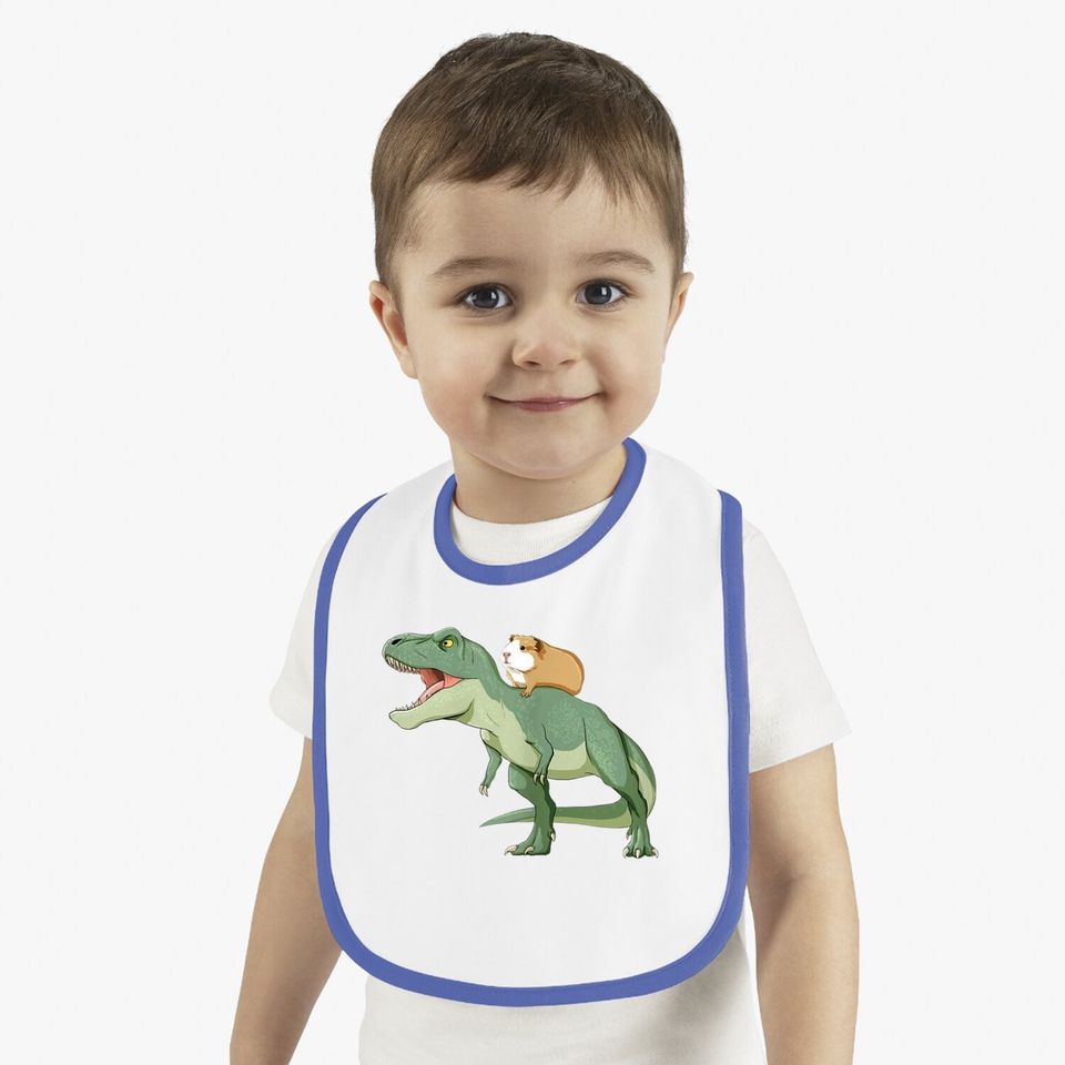 Pig Riding T Rex Dinosaur Baby Bib