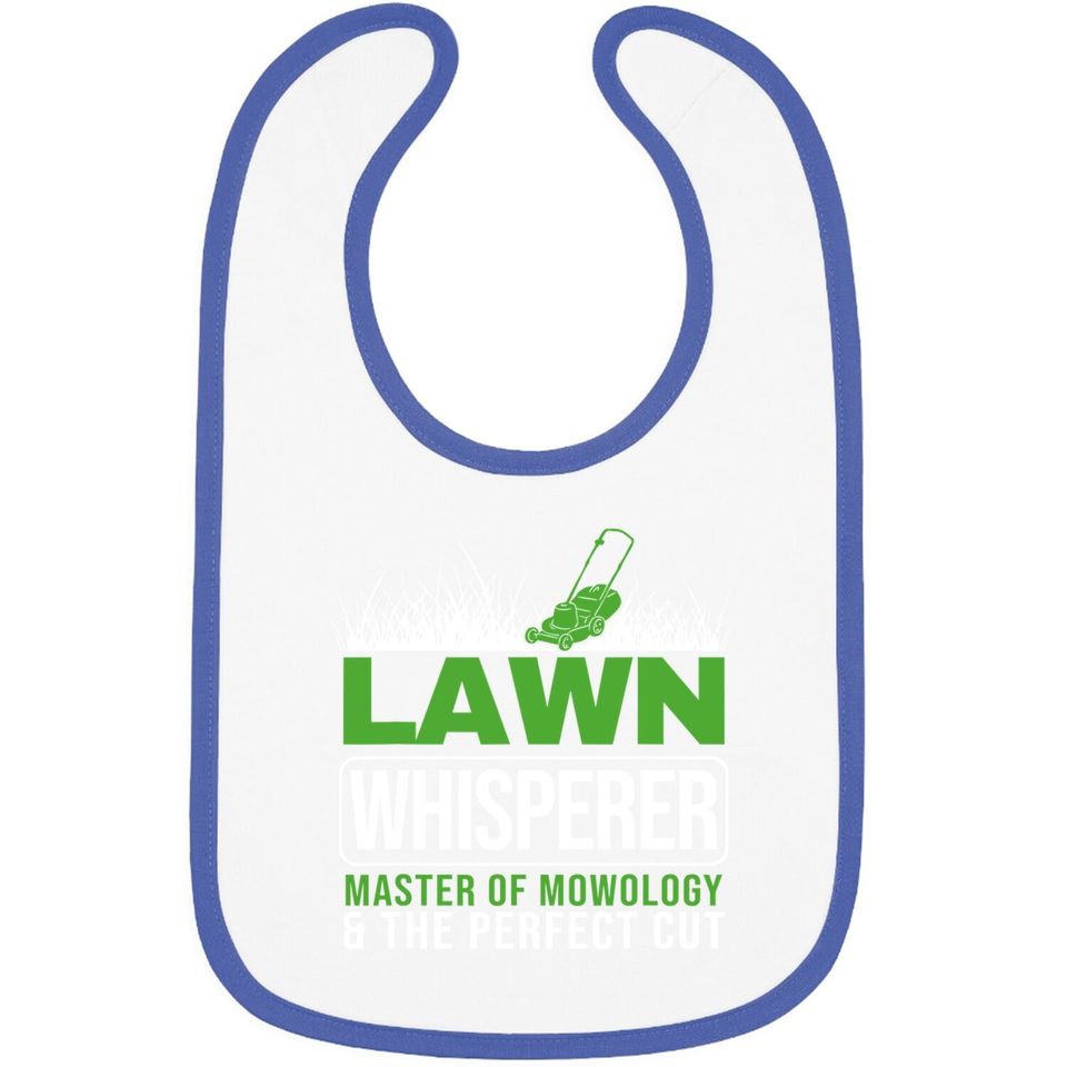 Lawn Whisper Groundskeeper Landscaper Gardener Lawn Mowing Baby Bib