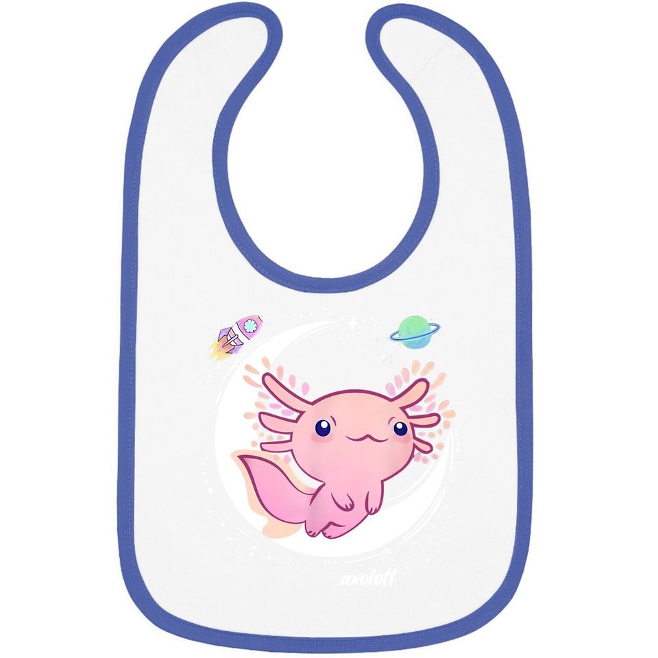 Space Axolotl Kawaii Baby Bib Pastel Goth | Japan Anime Comic Baby Bib