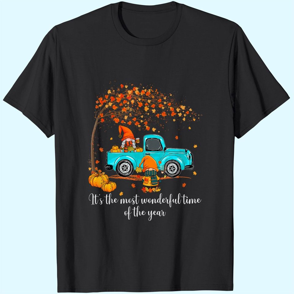 It's The Most Wonderful Time Of The Year Gnomes Autumn Fall T Shirt