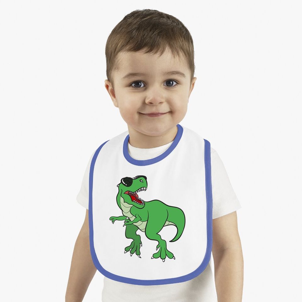T-rex Sunglasses Dinosaur Primeval Baby Bib