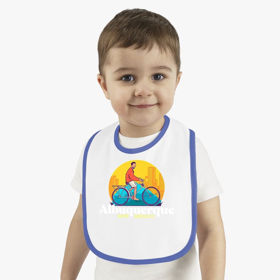 Albuquerque New Mexico 80s Retro Baby Bib
