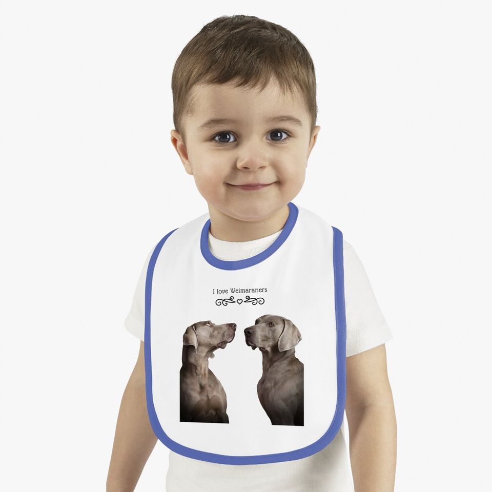 Weimaraner Dog Baby Bib