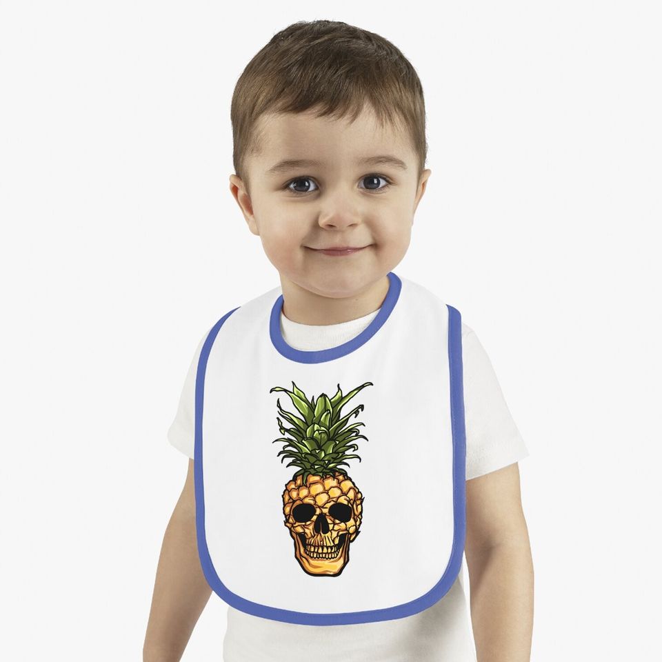 Pineapple Skull Baby Bib Pineapple Baby Bib