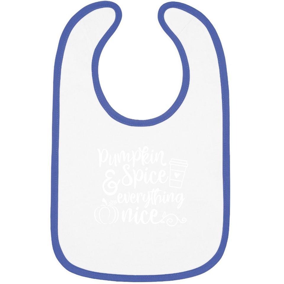 Pumpkin Spice And Everything Nice Fall Halloween Baby Bib For Cute Graphic Letter Print Casual Short Sleeve Bib Tops