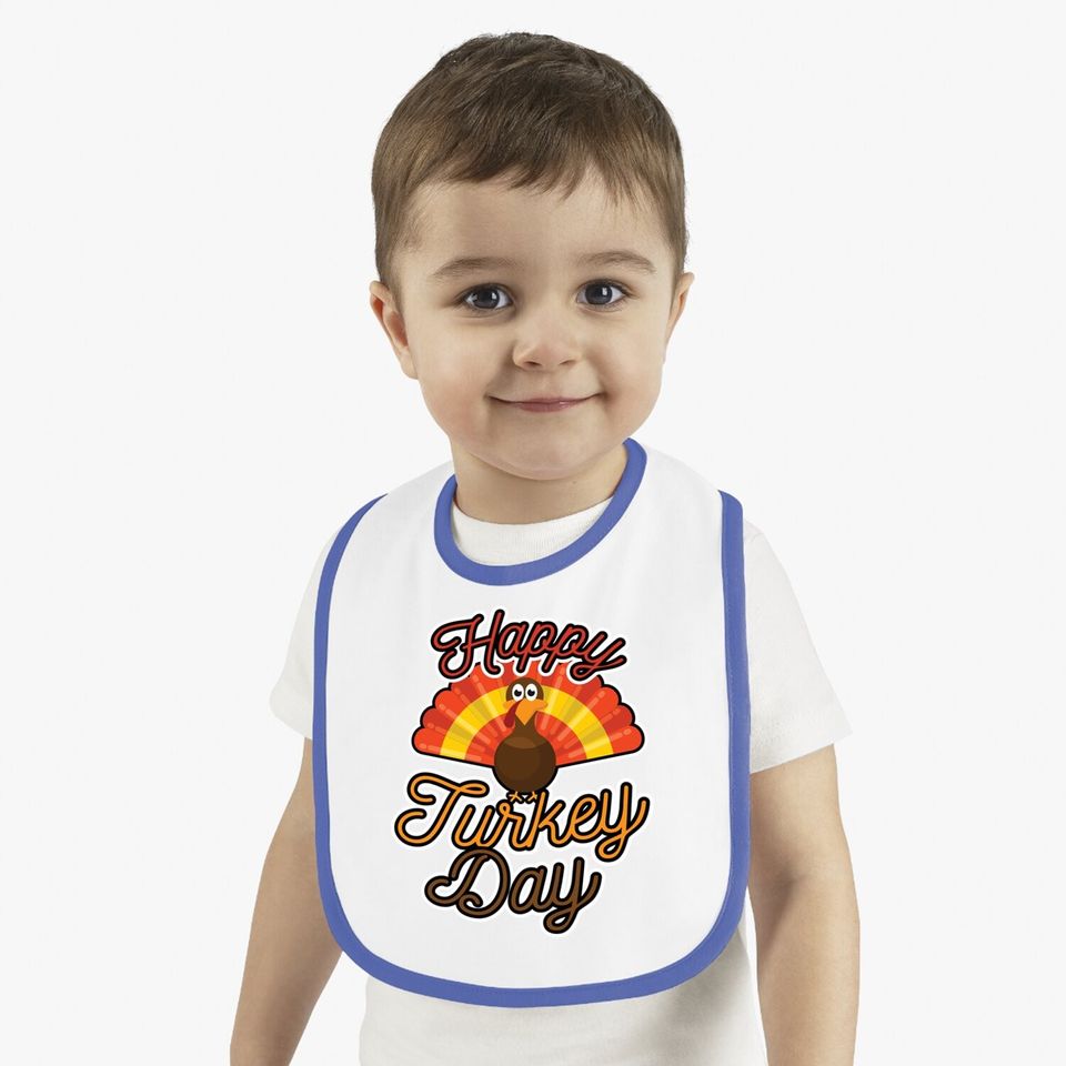 Happy Turkey Day Baby Bib