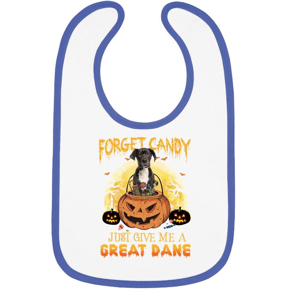 Candy Pumpkin Great Dane Dog Baby Bib