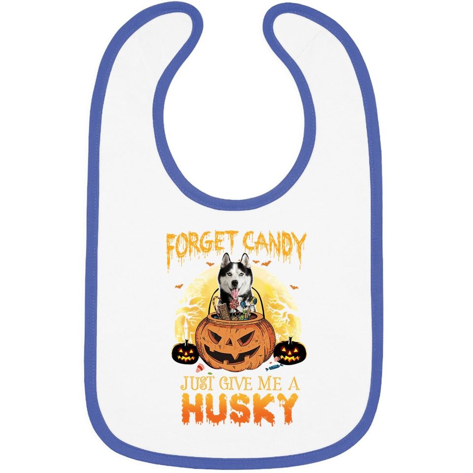 Candy Pumpkin Husky Dog Baby Bib