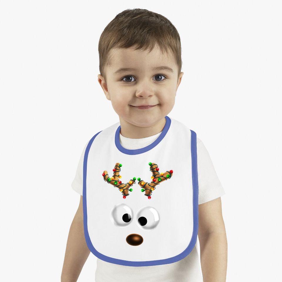 Matching Family Christmas Reindeer Face Christmas Gift Baby Bib