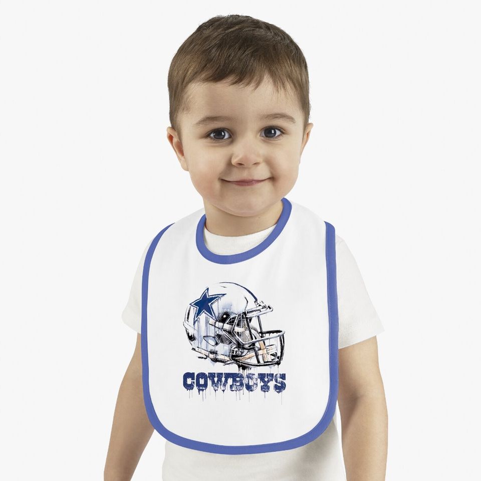 Dallas Cowboys Drip Helmet Baby Bib