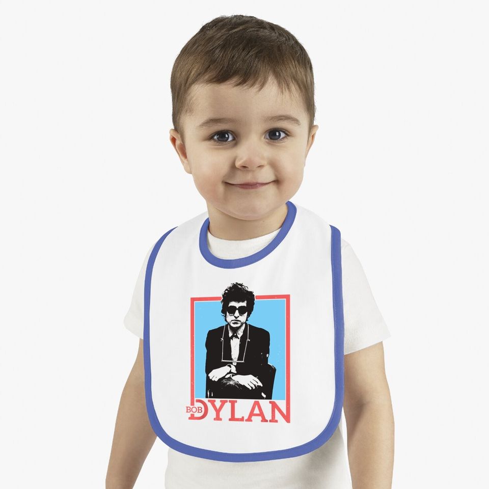 Bob Dylan Outline ly Licensed Baby Bib
