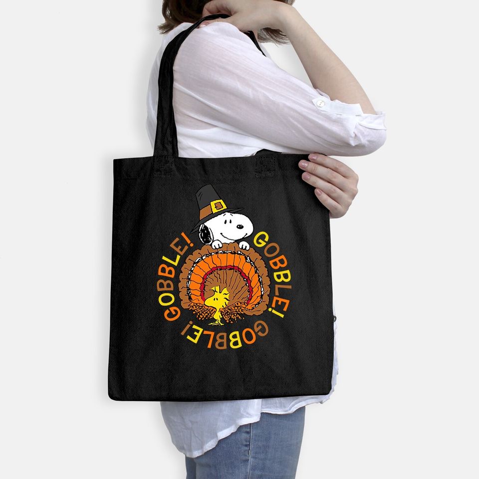 Snoopy And Woodstock Peanuts Thanksgiving Gobble Bags