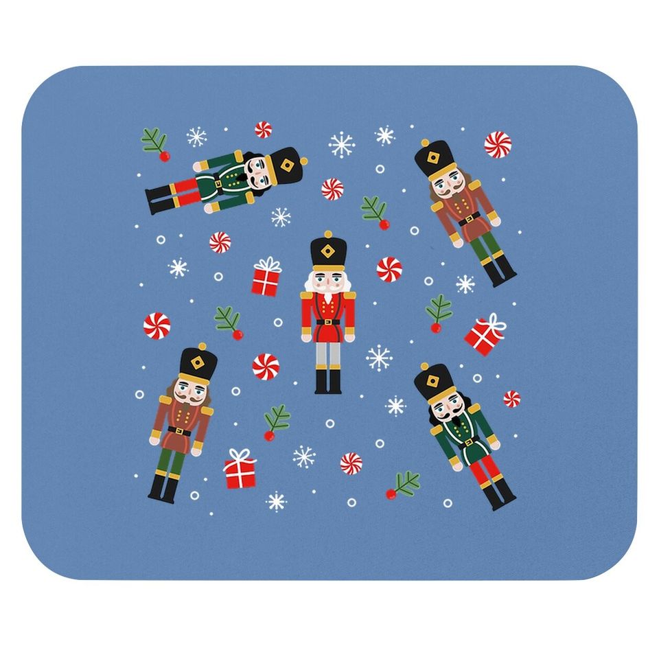 Merry Christmas Nutcrackers Cute Soldiers Pattern Classic Mouse Pads