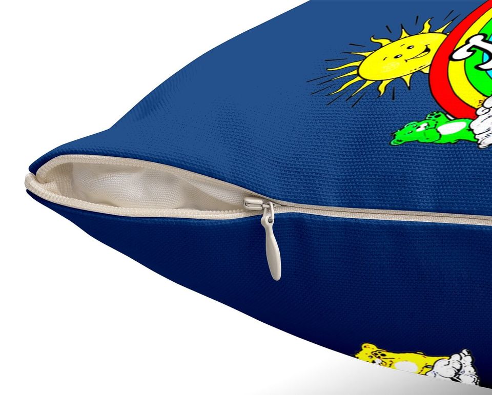 I Hate People Rainbow Printed Throw Pillow