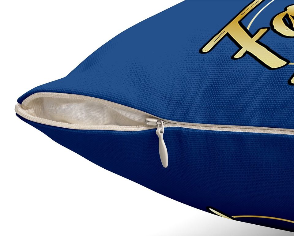 Faith Over Fear Gold - Inspirational Christian Scripture Throw Pillow