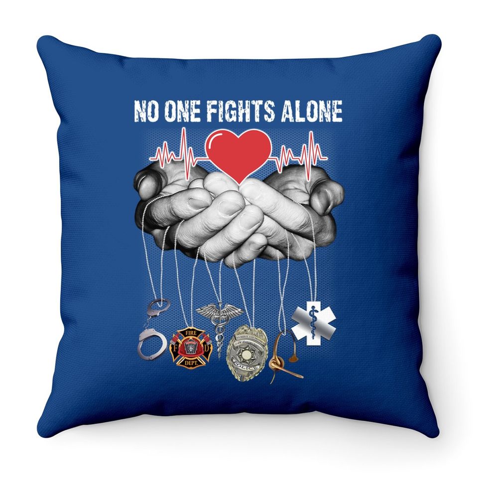 Nurse Throw Pillow No One Fights Alone Gift Nurse Throw Pillow For Women