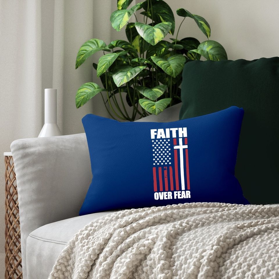Faith Over Fear Lumbar Pillow