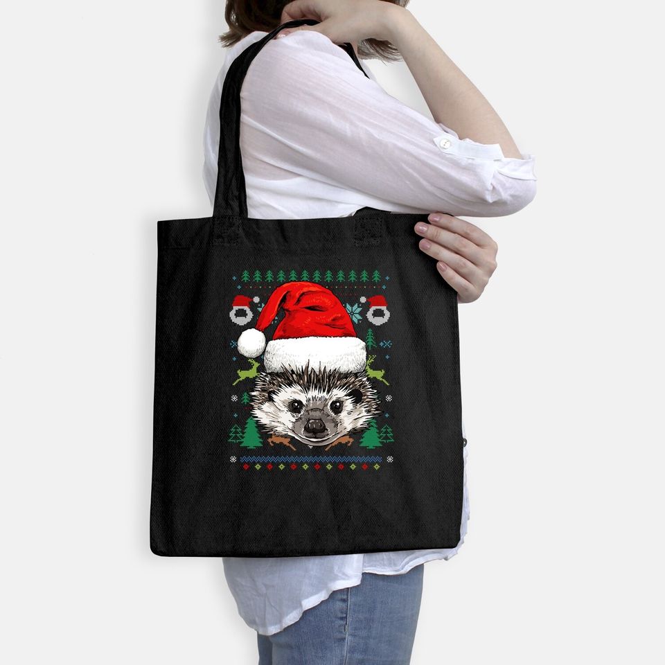 Hedgehog Ugly Christmas Santa Bags