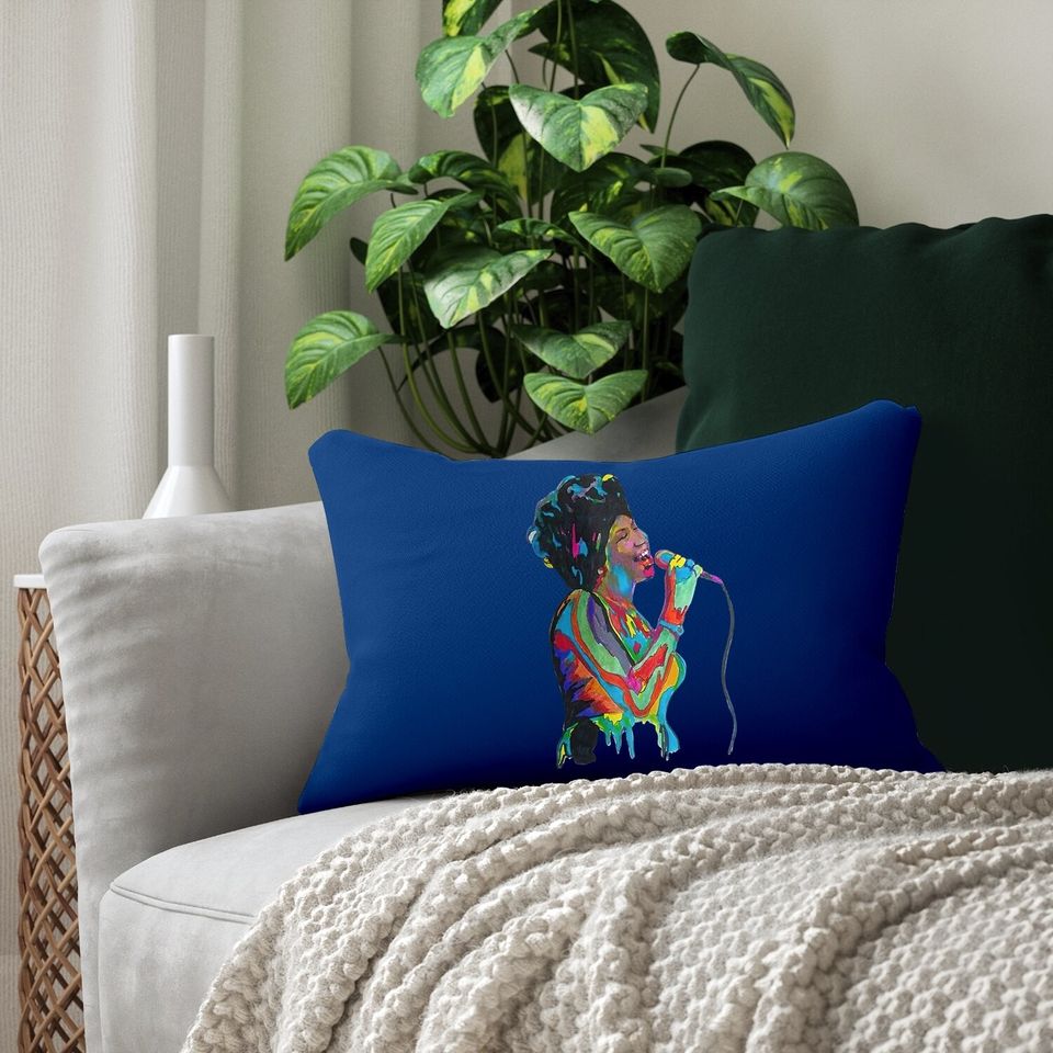 Aretha Franklin Lumbar Pillow Classic Short Sleeve Lumbar Pillow Lumbar Pillow Tops