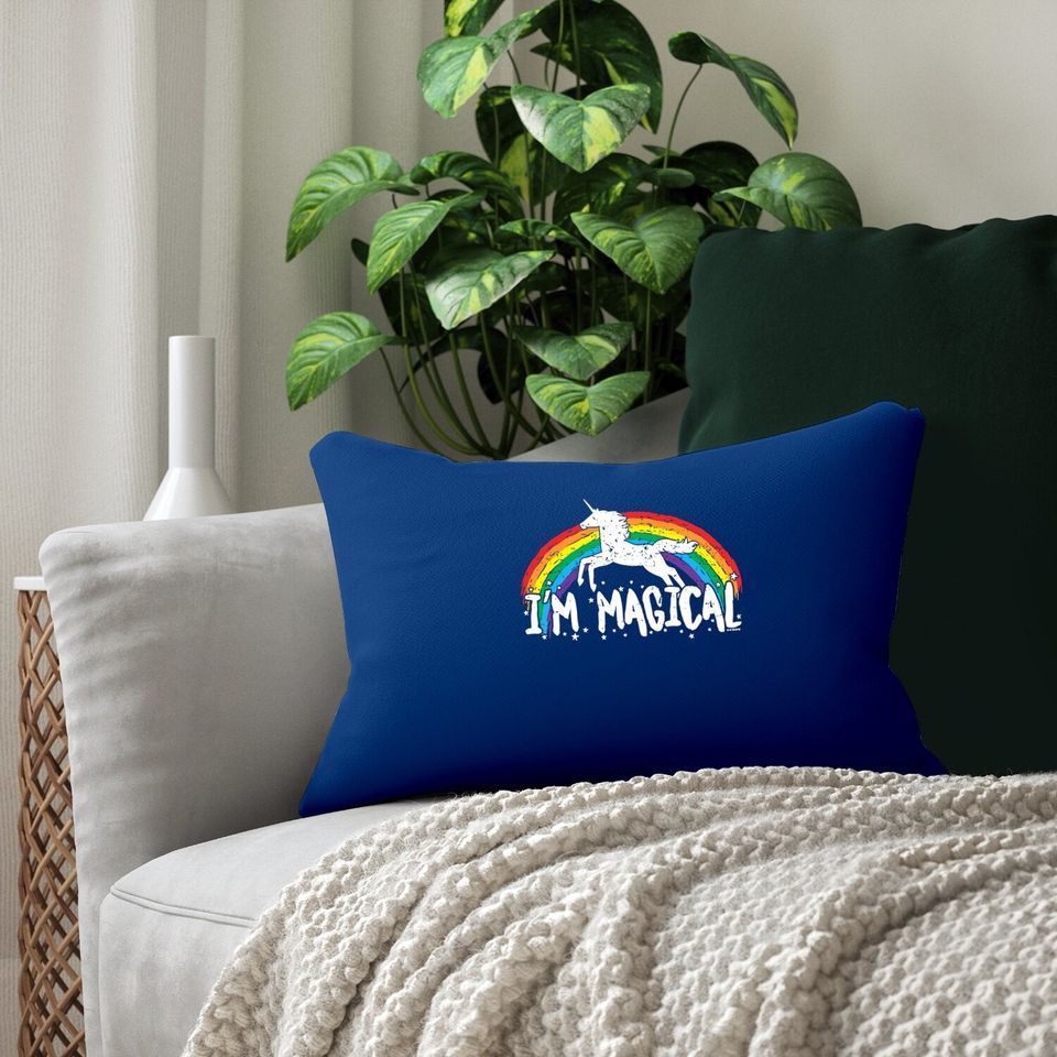 I'm Magical - Rainbow Unicorn Magic Lumbar Pillow