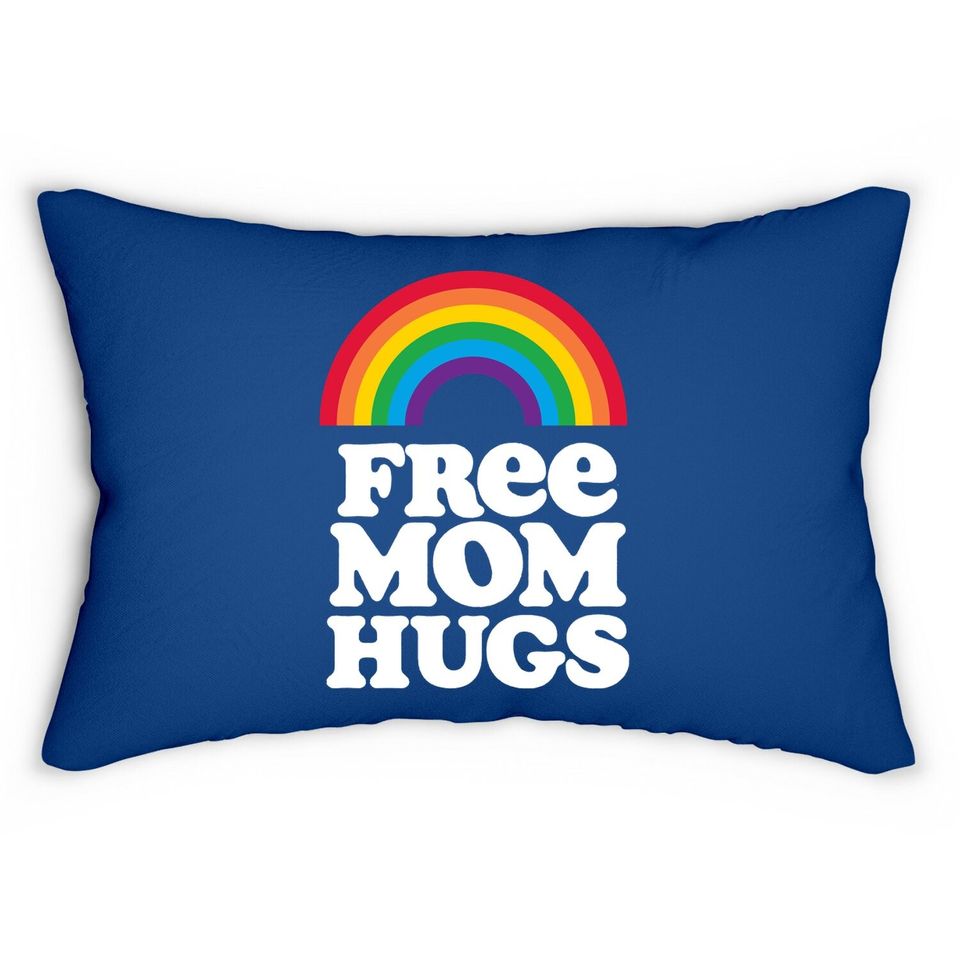 Free Mom Hugs Short Sleeve Lumbar Pillow