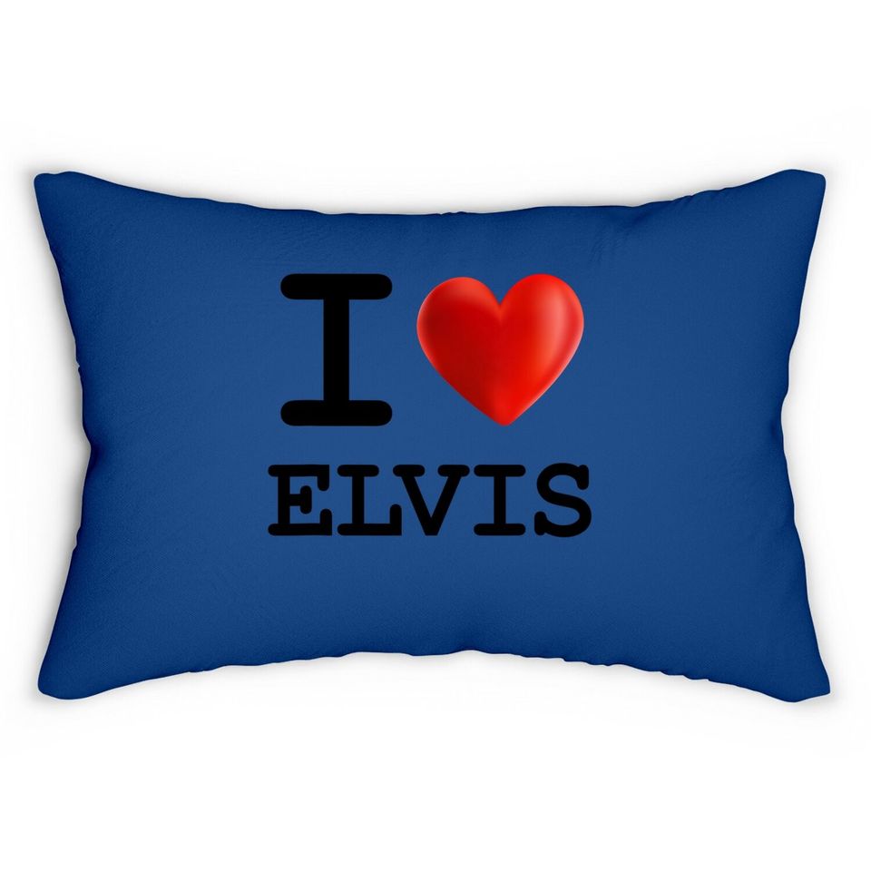 I Love Elvis Heart Name Lumbar Pillow