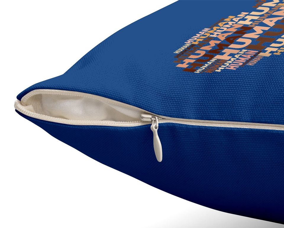 Human Skin Tone Heart Anti-racist Throw Pillow