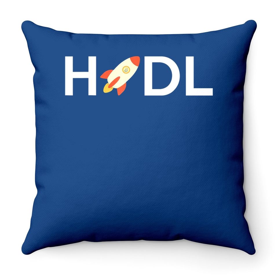 Funny Hodl Bitcoin Dogecoin Shiba Inu Cryptocurrency Throw Pillow Throw Pillow