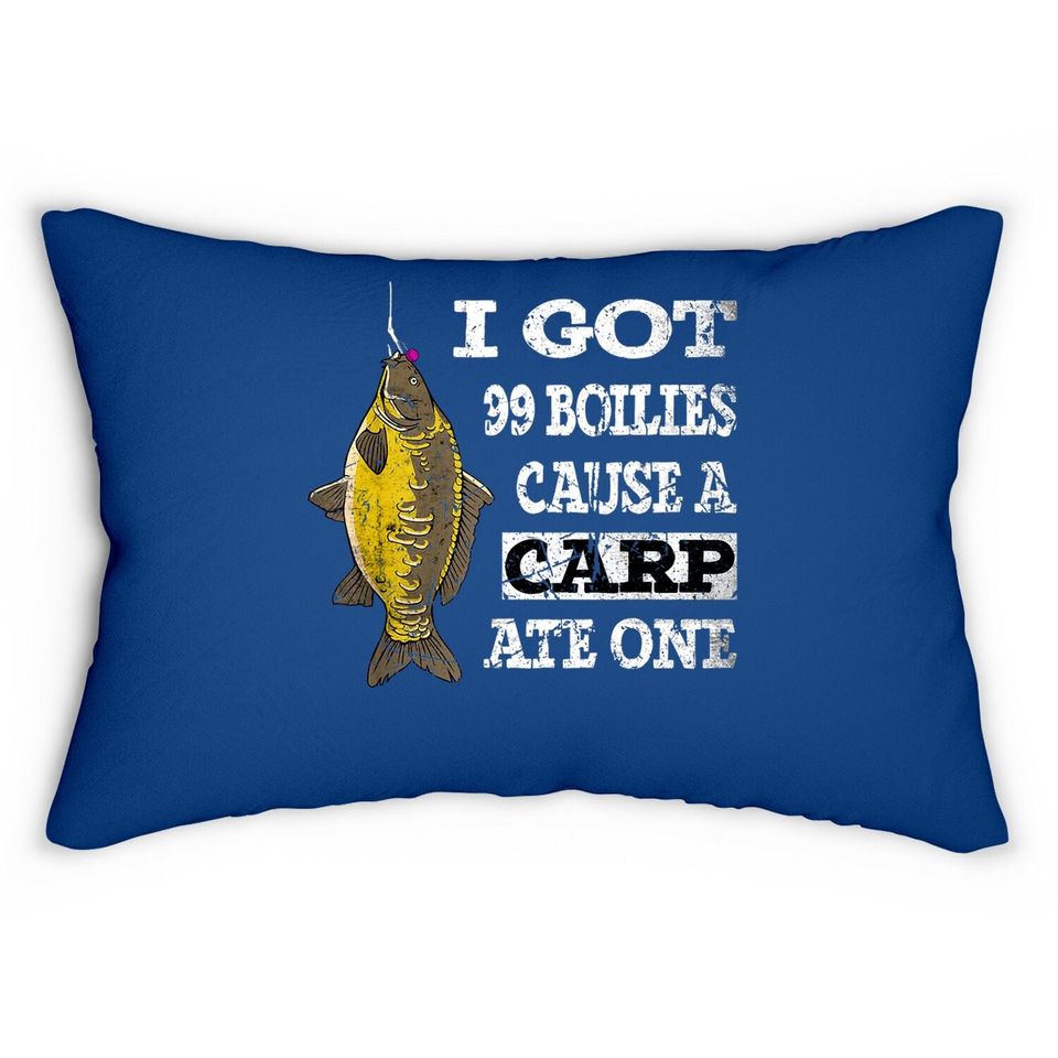 I Got 99 Boilies Cause A Carp Ate One Jurassic Carp Fishing Lumbar Pillow