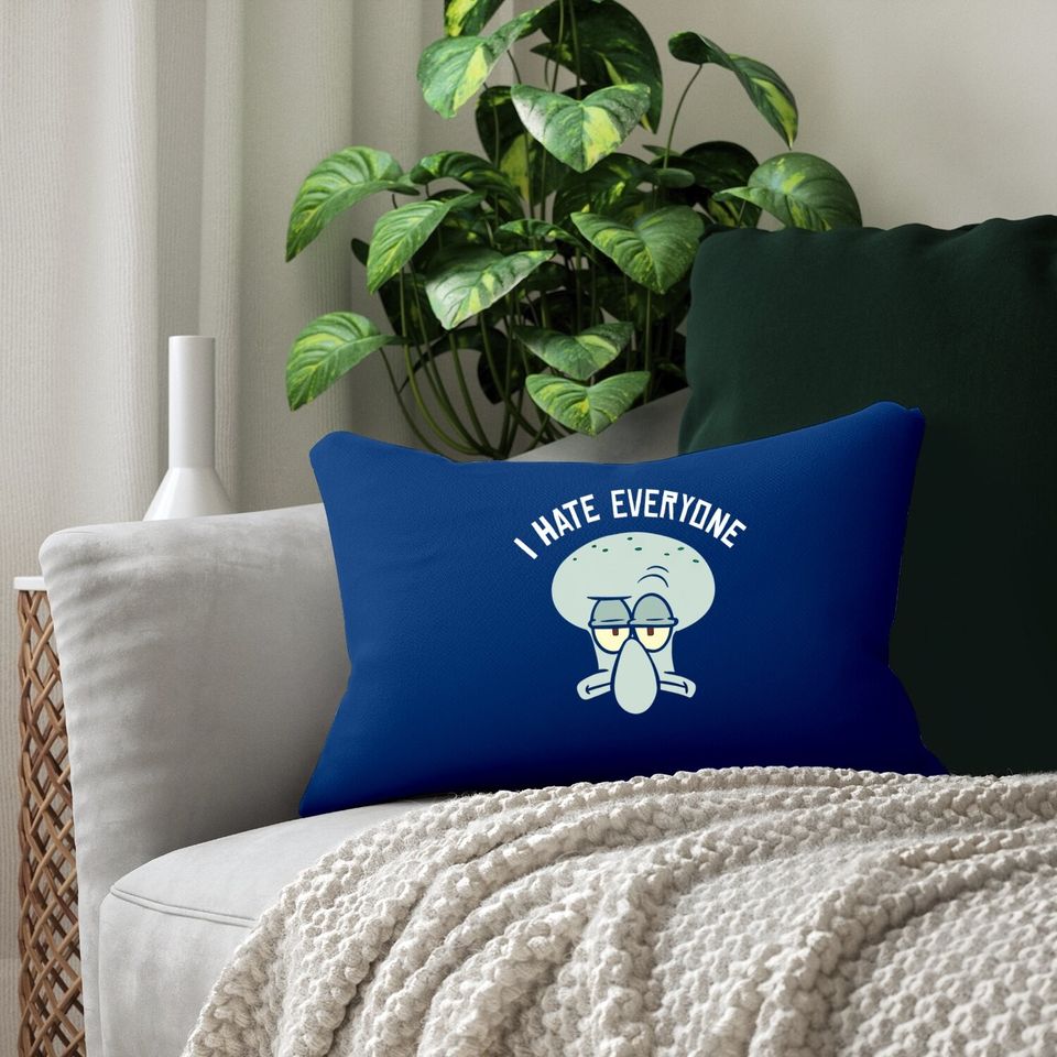Spongebob Squarepants Squidward I Hate Everyone Lumbar Pillow