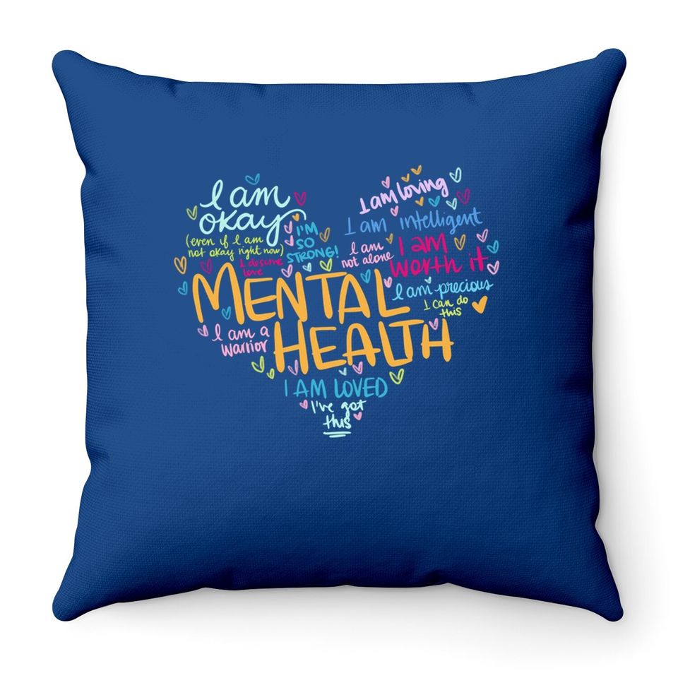 Mental Health Awareness Gifts Depression Throw Pillow