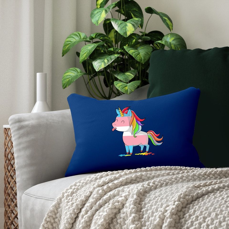 Transgender Unicorn-lgbtq Trans Pride Lumbar Pillow Lumbar Pillow