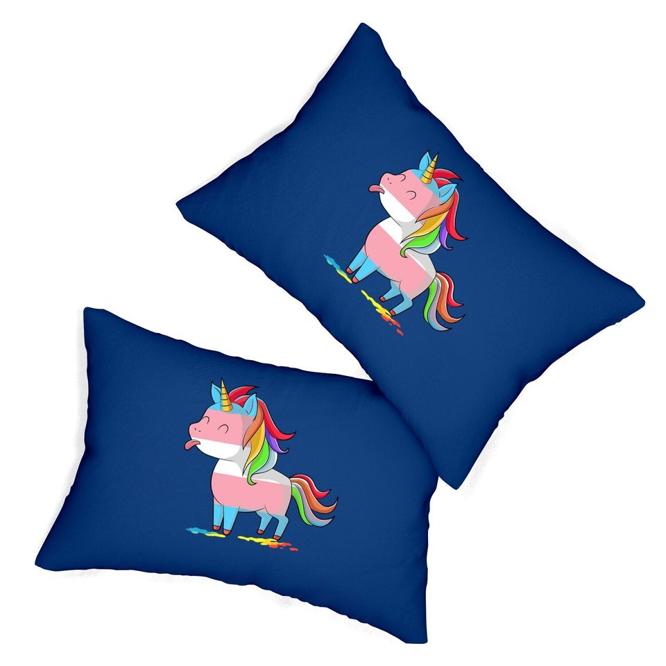 Transgender Unicorn-lgbtq Trans Pride Lumbar Pillow Lumbar Pillow
